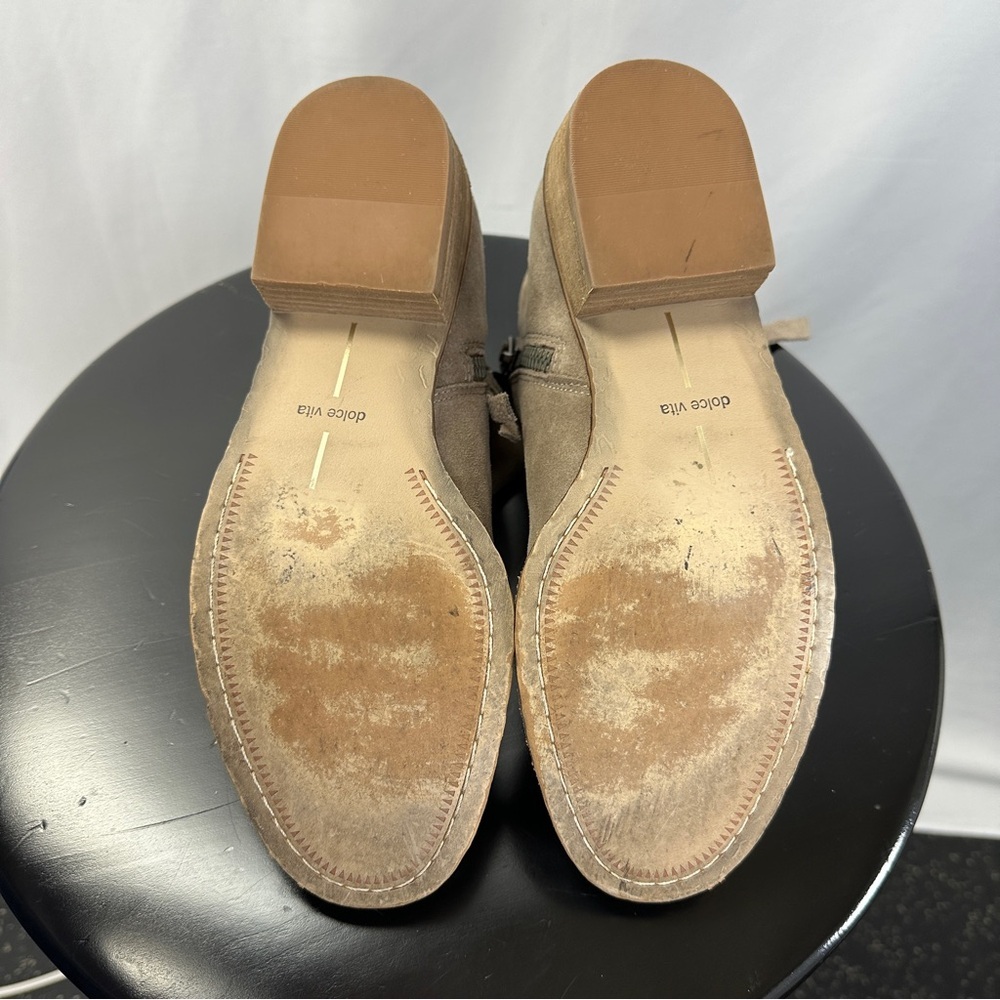 Dolce Vita Booties Tan Suede Ankle Boots Size 8.5 - Picture 8 of 8